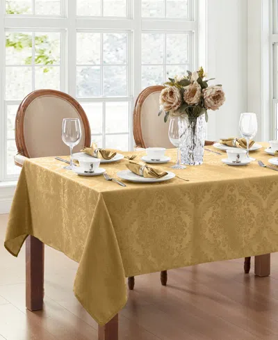 Elrene Caiden Elegance Damask Tablecloth In Gold