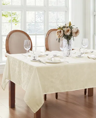 Elrene Caiden Elegance Damask Tablecloth In Ivory