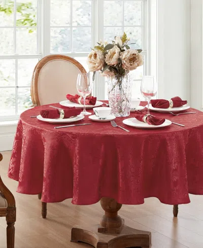 Elrene Caiden Elegance Damask Tablecloth In Red