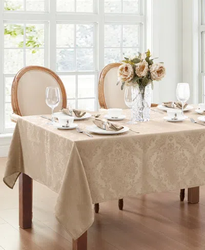 Elrene Caiden Elegance Damask Tablecloth In Taupe