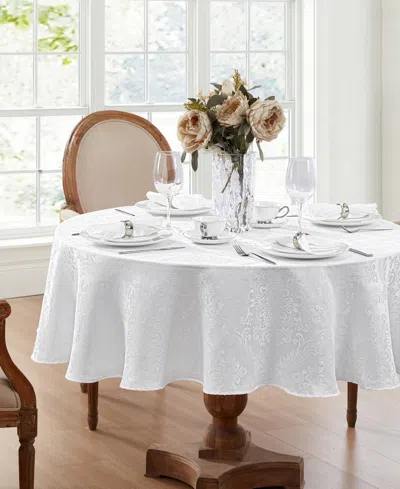 Elrene Caiden Elegance Damask Tablecloth In White