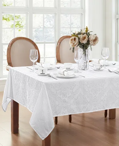 Elrene Caiden Elegance Damask Tablecloth In White