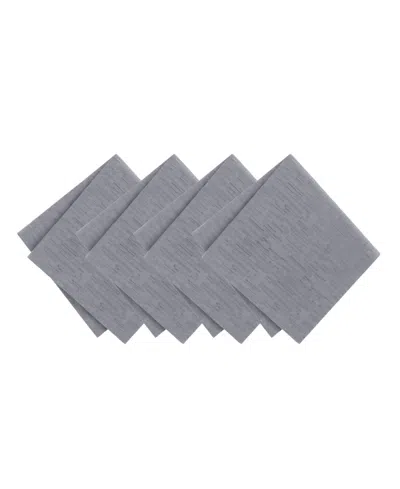 Elrene Continental Solid Texture Water And Stain Resistant Napkins 17 X 17, Set/4 In Gray