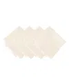Elrene Continental Solid Texture Water And Stain Resistant Napkins 17 X 17, Set/4 In Ivory