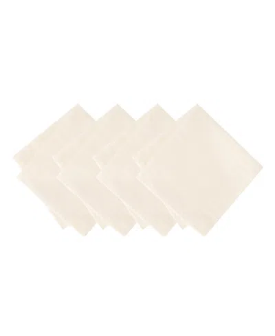 Elrene Continental Solid Texture Water And Stain Resistant Napkins 17 X 17, Set/4 In Ivory