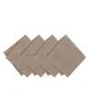 Elrene Continental Solid Texture Water And Stain Resistant Napkins 17 X 17, Set/4 In Taupe