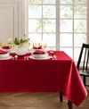 Elrene Continental Solid Texture Water And Stain Resistant Tablecloth, 60" X 120" In Red