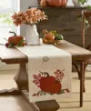Elrene Cranston Embroidered Pumpkin Table Runner, 14" X 70" In Multi