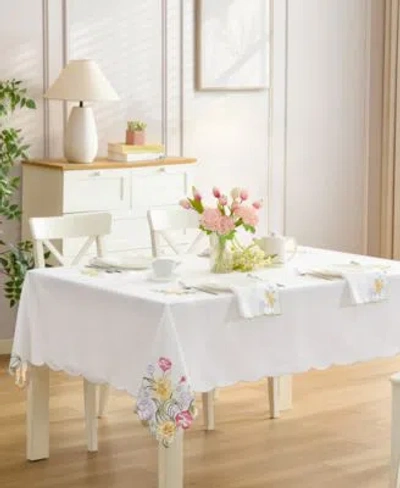Elrene Daffodil Blooms Cutwork Table Linen Collection In Multi
