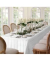 Elrene Denley Stripe Tablecloth, 52" X 70" In White
