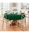 Elrene Elegance Plaid 60" X 84" Oval Tablecloth In Holly Green