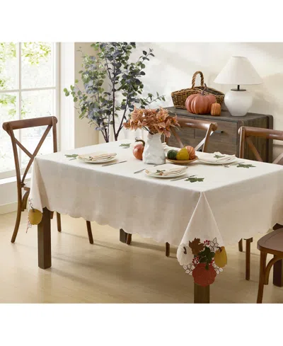 Elrene Fall Feels Cutwork Fabric Tablecloth 60" X 140" In Multi
