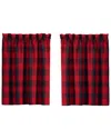 Elrene Farmhouse Living Holiday Buffalo Check Window Curtain In Red