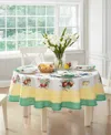 Elrene French Garden Fleurence Stain And Water Resistant 70" Round Tablecloth In Multi