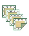 Elrene French Garden Stain And Water Resistant 14"x20" Placemats, Set Of 4 In Multi