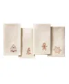 Elrene Gingerbread Bliss 4-pc. Embroidered Napkin Set, 17" X 17" In Neutral