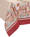 Elrene Gingerbread Bliss Printed Rectangle Tablecloth, 144" X 60" In Red