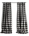 Elrene Grainger Buffalo Check Blackout Window Curtain In Black