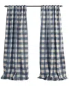Elrene Grainger Buffalo Check Blackout Window Curtain In Blue