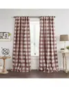 Elrene Grainger Buffalo Check Blackout Window Curtain In Brown