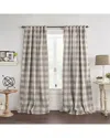 Elrene Grainger Buffalo Check Blackout Window Curtain In Gray
