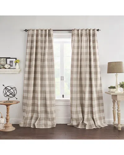 Elrene Grainger Buffalo Check Blackout Window Curtain In Neutral