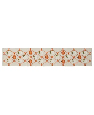 Elrene Harvest Ribbon Bows Table Runner, 14" X 70" In Orange