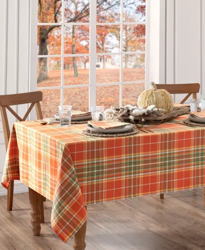 Elrene Hawley Plaid Harvest Cotton Rectangle Tablecloth, 60" X 102" In Multi