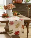 Elrene Hillsborough Embroidered Leaf Table Runner, 14" X 70" In Multi