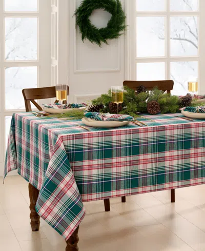 Elrene Holiday Fireside Plaid Tablecloth, 60" X 120" In Multi