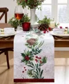 Elrene Holly Berry Flourish Holiday Fabric Table Runner, 70"x 14" In Multi