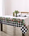 Elrene Holly Farmhouse Charm Holiday Fabric Rectangle Tablecloth, 120"x 60" In Multi