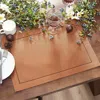 Elrene Home Fashions Alison Hemstitch Placemat, Set Of 4 In Brown
