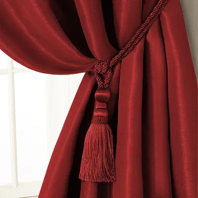 Elrene Home Fashions Charlotte Tassel Curtain Tieback In Red