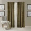 Elrene Home Fashions Antonia Blackout Window Curtain Panel, 52 X 84 In Antique Gold