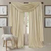 Elrene Home Fashions Athena 52 X 108 Crinkled Curtain Panels, Pair With Scarf Valance