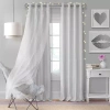 Elrene Home Fashions Aurora Grommet Top Light-filtering Single Curtain Panel In Gray