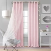 Elrene Home Fashions Aurora Grommet Top Light-filtering Single Curtain Panel In Pink