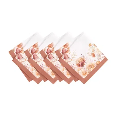 Elrene Home Fashions Autumn Blooms 4-pc. Napkins In Multi