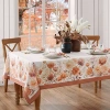 Elrene Home Fashions Autumn Blooms Rectangle Tablecloth In Brown