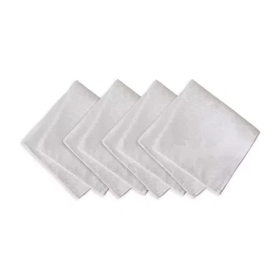 Elrene Home Fashions Barcelona Jacquard Damask 4-pc. Napkins In White