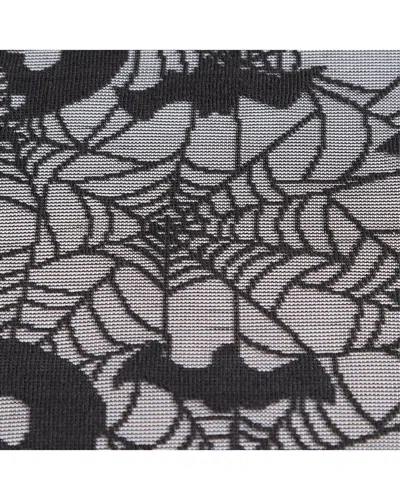 Elrene Home Fashions Bats & Web Lace Halloween Tablecloth With Orange Liner In Black