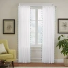 Elrene Home Fashions Bianca Tassle 100% Cotton Rod Pocket Embellished Light-filtering Single Curtain Panel In White