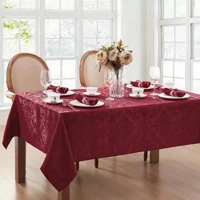 Elrene Home Fashions Caiden Elegance Tablecloth In Red