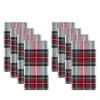 Elrene Home Fashions Christmas Classic Holiday Plaid Cotton Napkins, Set Of 8 In Multi