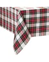 Elrene Home Fashions Christmas Classic Holiday Plaid Cotton Tablecloth In Red