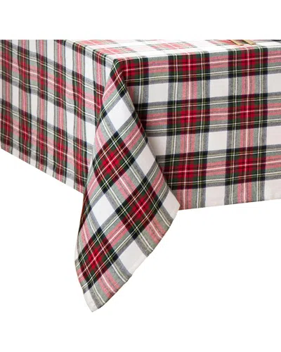 ELRENE HOME FASHIONS ELRENE HOME FASHIONS CHRISTMAS CLASSIC HOLIDAY PLAID COTTON TABLECLOTH
