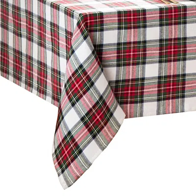 Elrene Home Fashions Christmas Classic Holiday Plaid Cotton Tablecloth, 70 X 52 In Multi