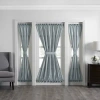 Elrene Home Fashions Colette Light-filtering Rod Pocket Door Panel Curtain In Blue