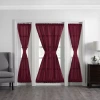 Elrene Home Fashions Colette Light-filtering Rod Pocket Door Panel Curtain In Red